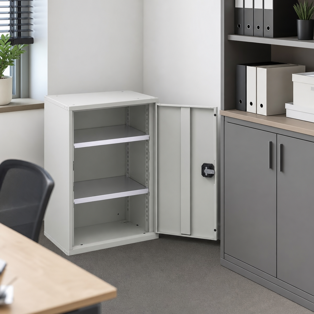Metal Storage Cupboard with 2 Shelves 525x350mm