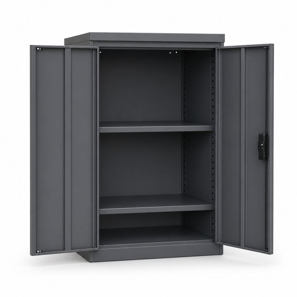 Metal Storage Cupboard with 2 Shelves 800x550mm