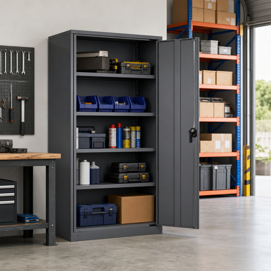 Metal Storage Cupboard with Adjustable Shelves 1000 x 800mm