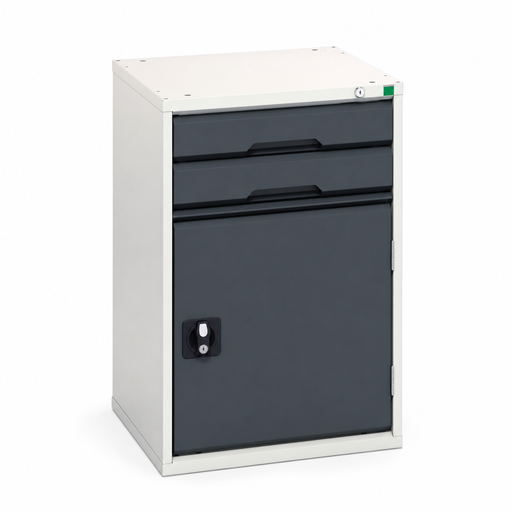 Metal Tool Cabinet with Shelf and 2 Drawers 800x525mm