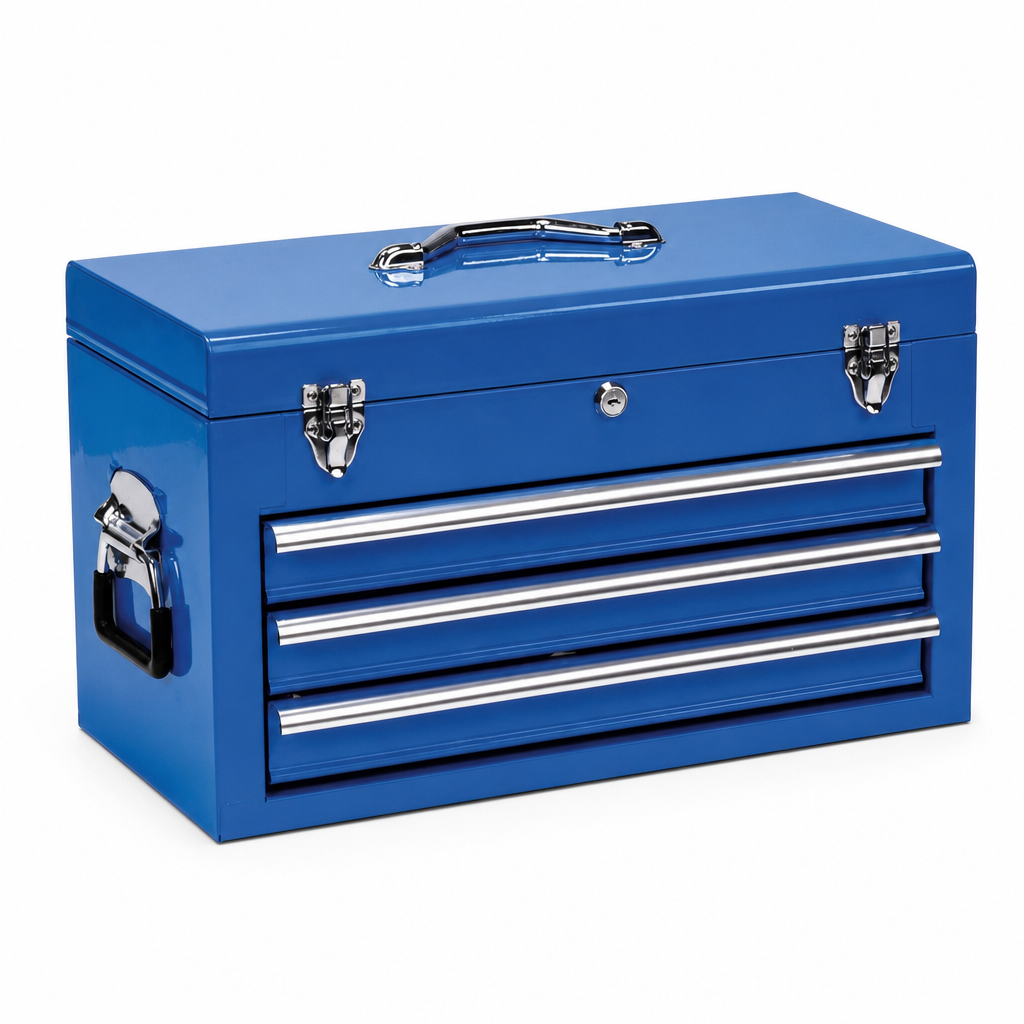 Metal Tool Chest with 3 Storage Drawers