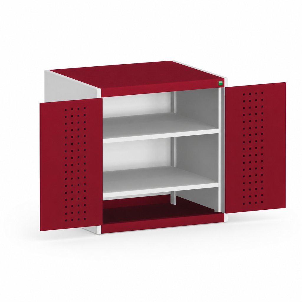 Metal Tool Cupboard with Perforated Doors and Shelves