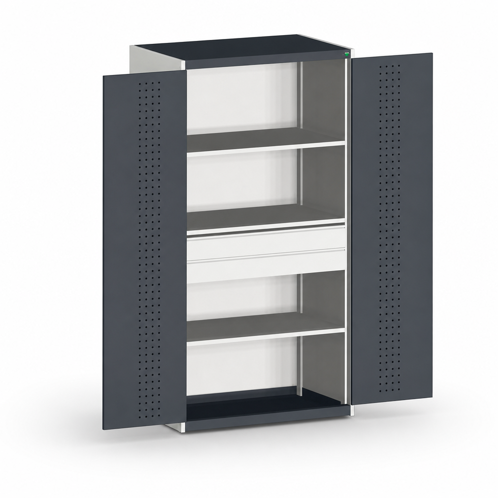 Metal Tool Storage Cupboard with Shelves and Drawers 1050x650mm