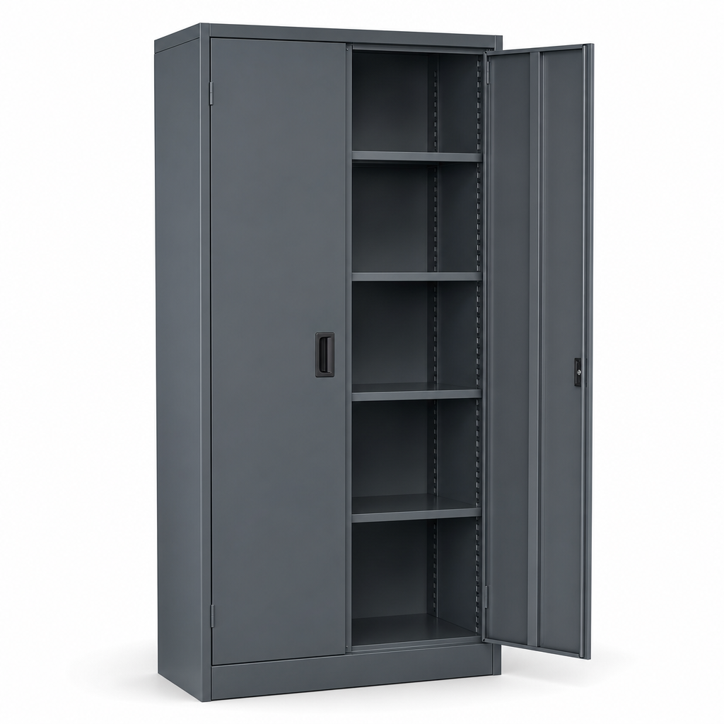 Metal Vision Door Storage Cupboard with Adjustable Shelves