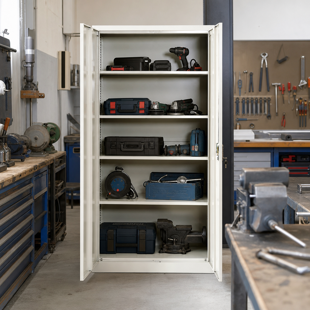 Metal Workshop Tall Storage Cupboard 1850 x 900mm