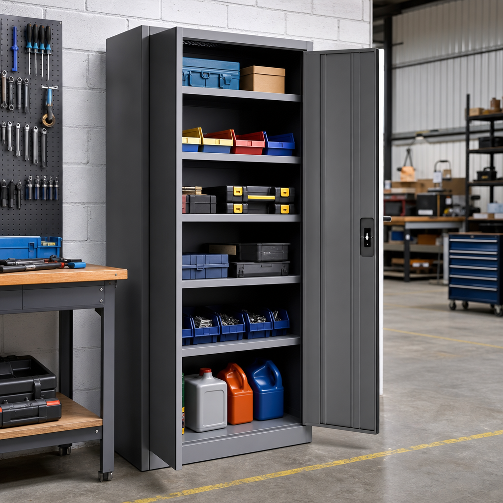 Metal Workshop Tall Storage Cupboard 1850 x 900mm
