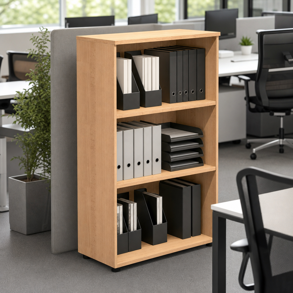 Mid-Height Office Bookcase with Colour Options