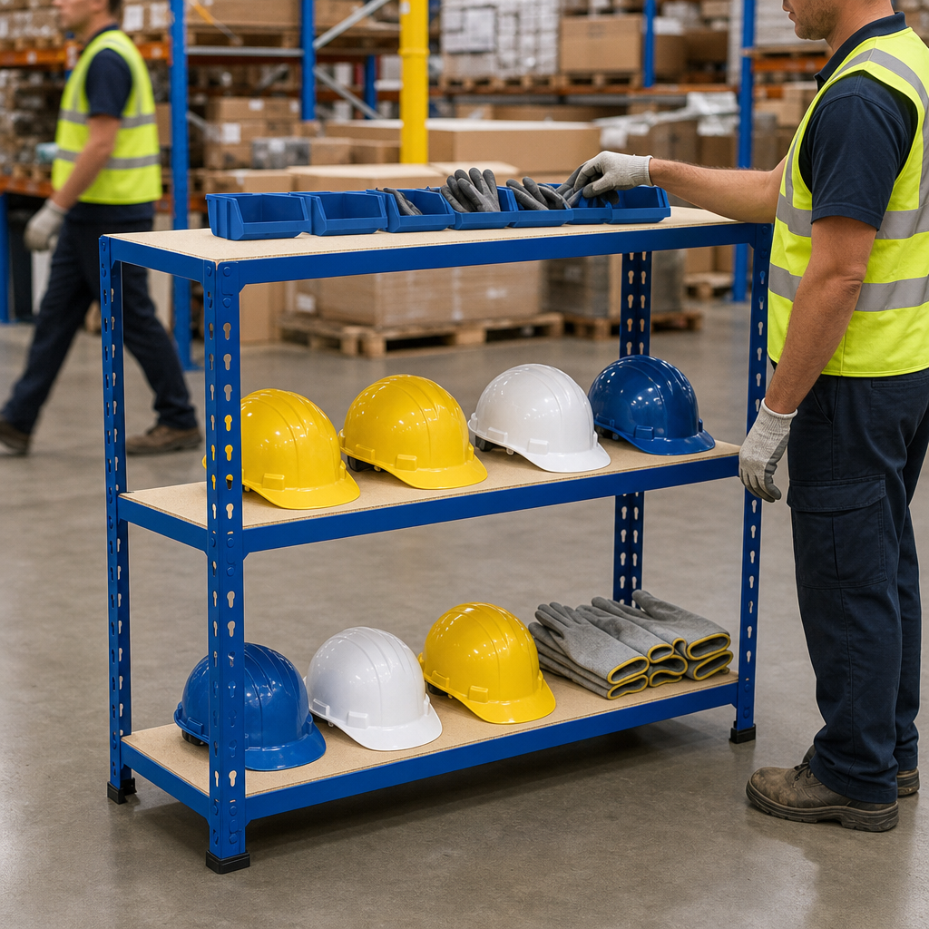 Mini PPE Storage and Display Counter Unit with Bins
