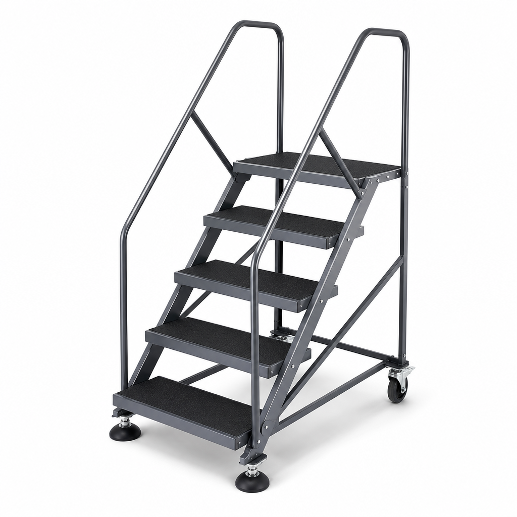 Mobile Anti-Slip Warehouse Steps with Domed Feet