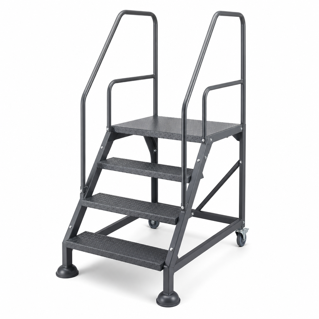 Mobile Anti-Slip Warehouse Steps with Domed Feet