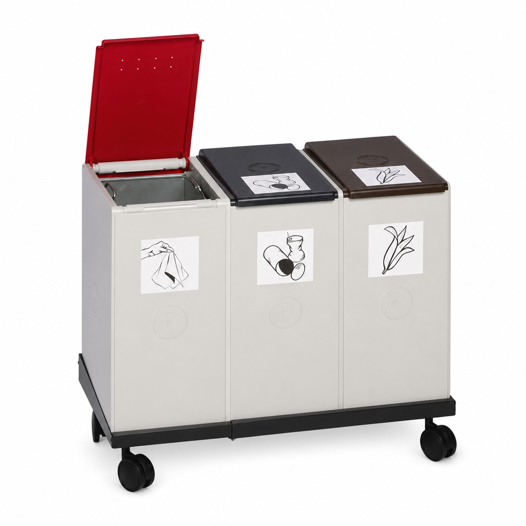 Mobile Base with Wheels for Plastic Recycling Station