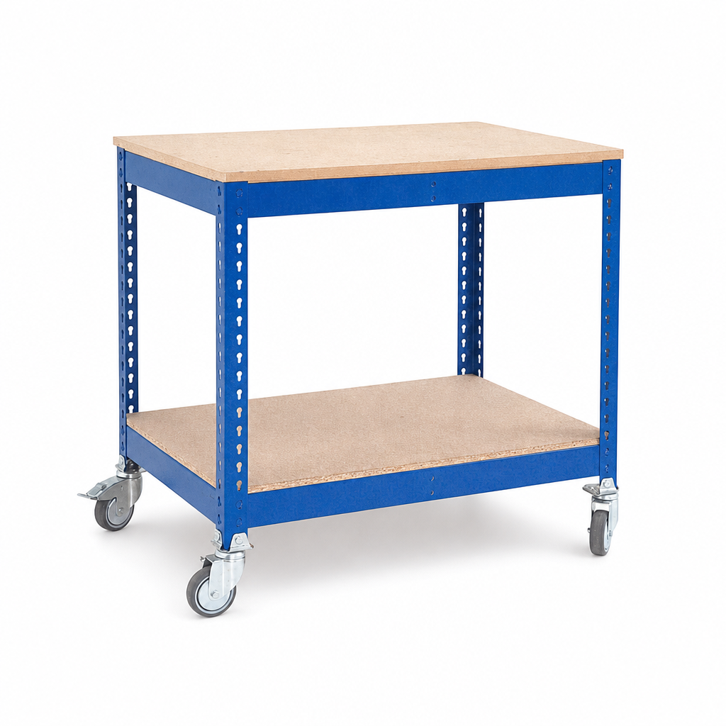 Mobile Compact Tool Station with Shelves and Storage
