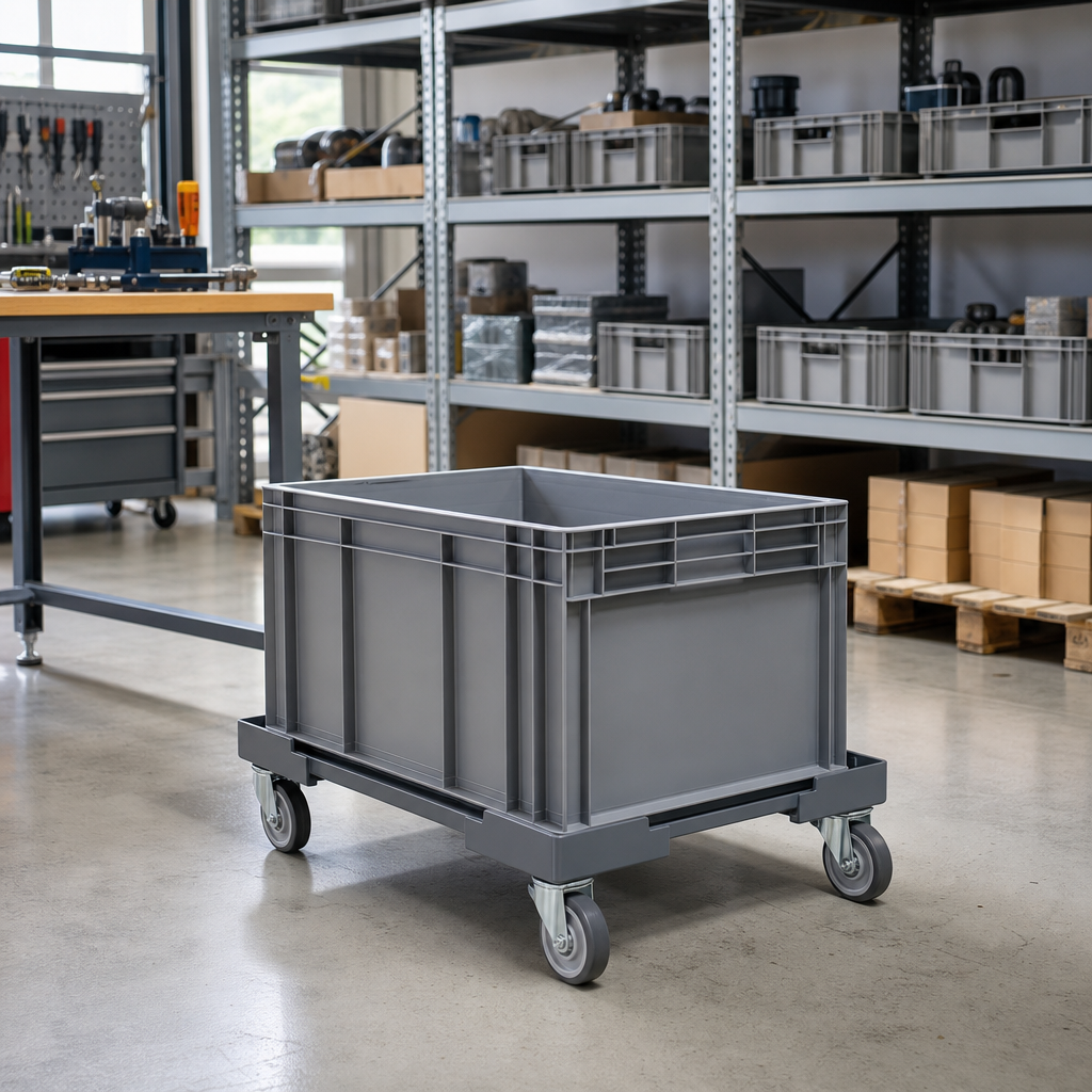 Mobile Dolly for Solid Euro Containers