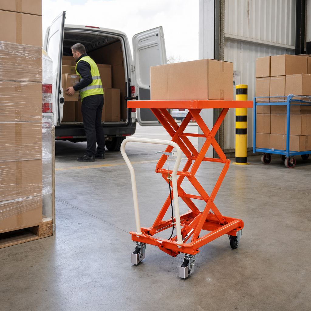 Mobile Double Scissor Lift Table 150kg–500kg