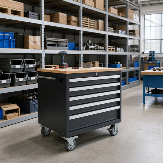 Mobile Drawer Cabinet with Worktop 985x1050x650mm