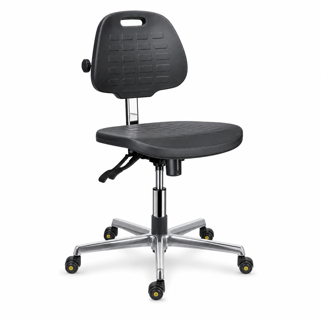 Mobile Ergonomic ESD Workshop Chair on Castors