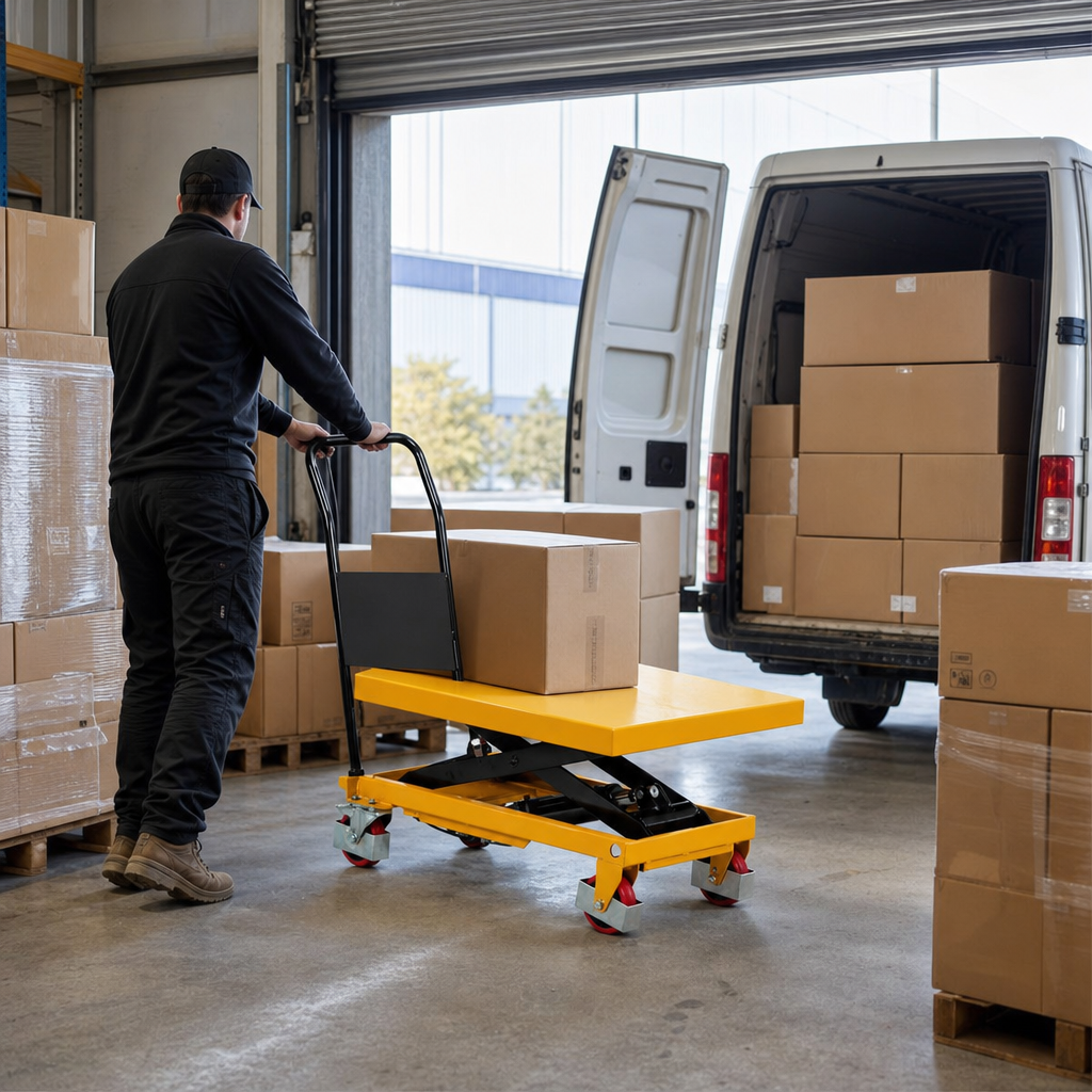 Mobile Hydraulic Scissor Lift Table 300kg Capacity
