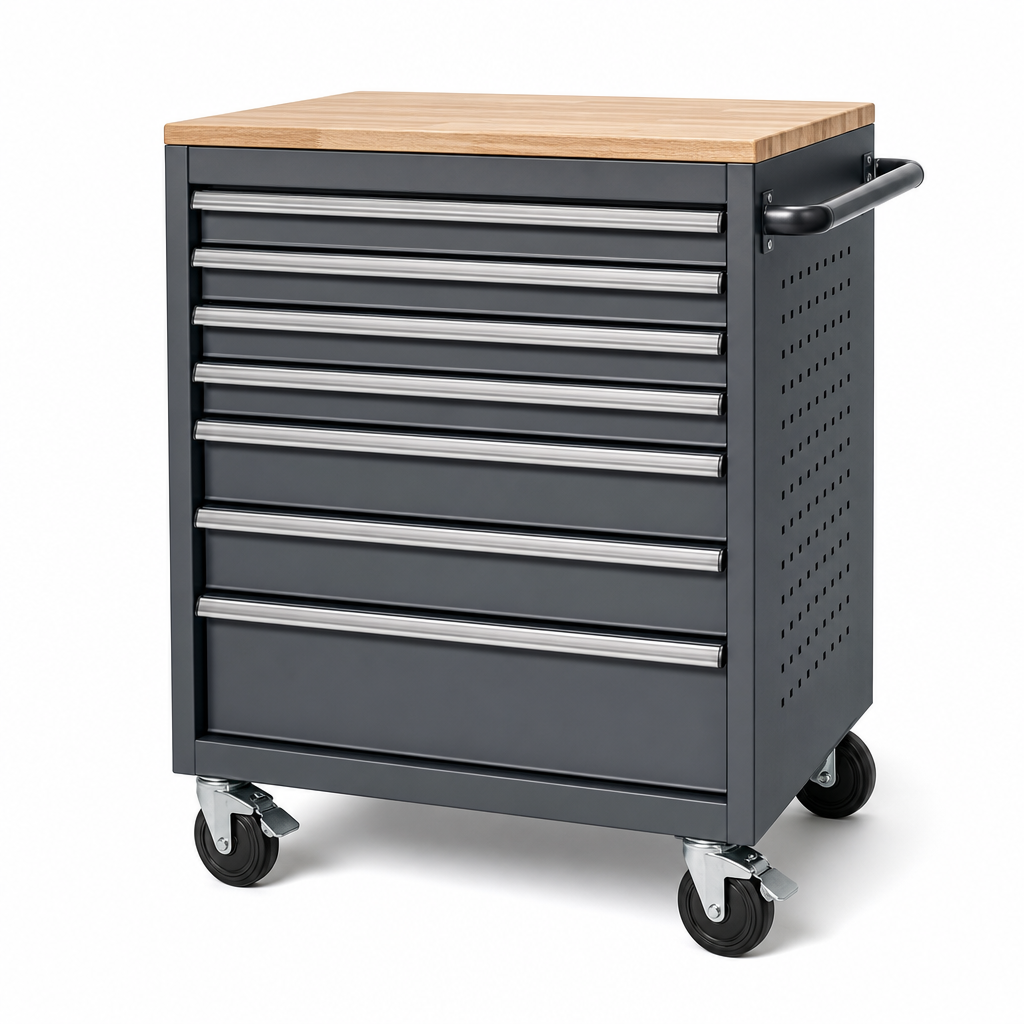 Mobile Multi Drawer Tool Cabinet with Worktop 1090h x 800w x 650d