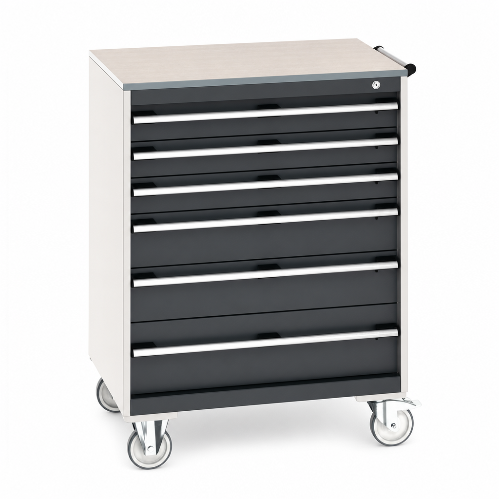 Mobile Multi Drawer Tool Cabinet with Worktop 1090h x 800w x 650d