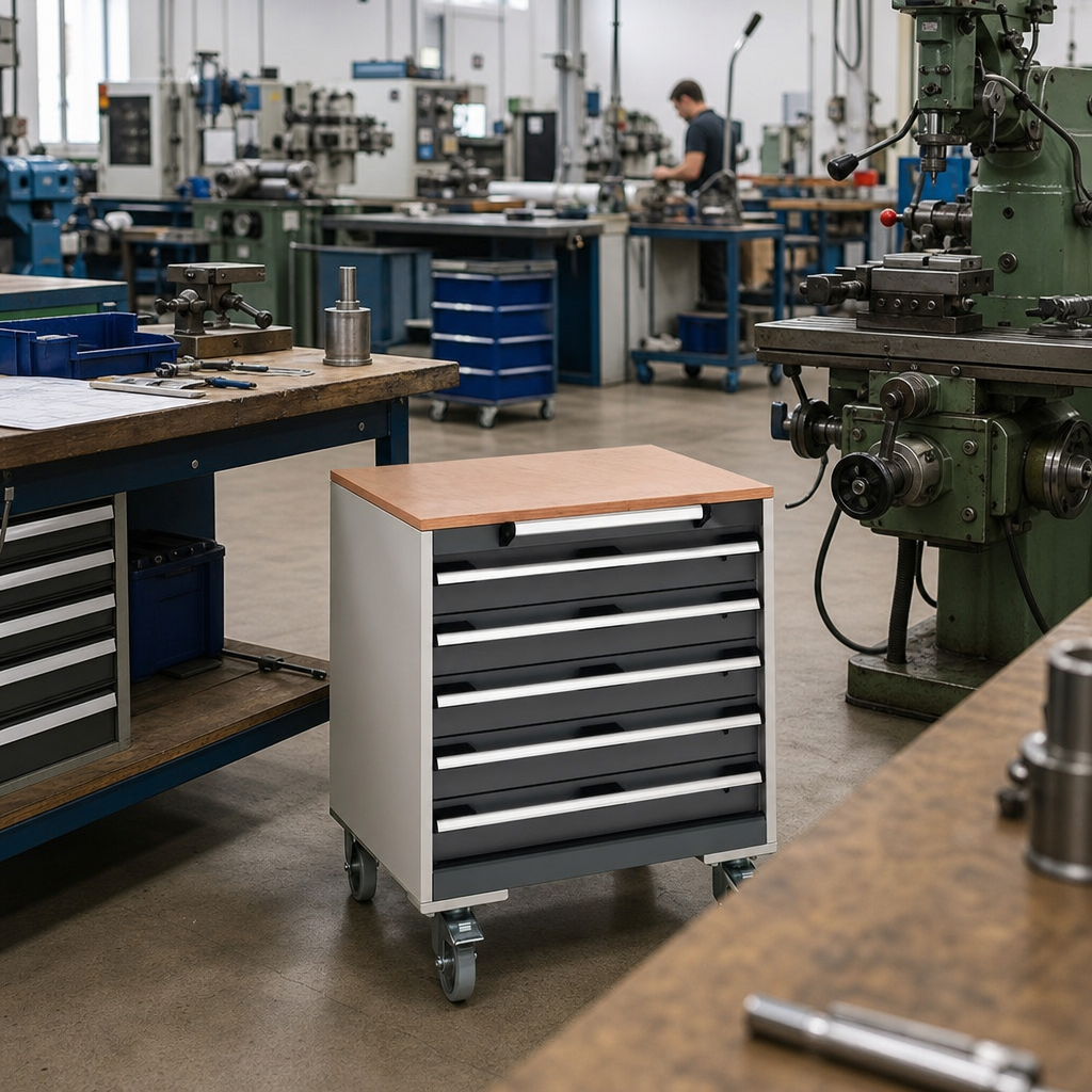 Mobile Multi Drawer Tool Storage Cabinet 790x650x650mm