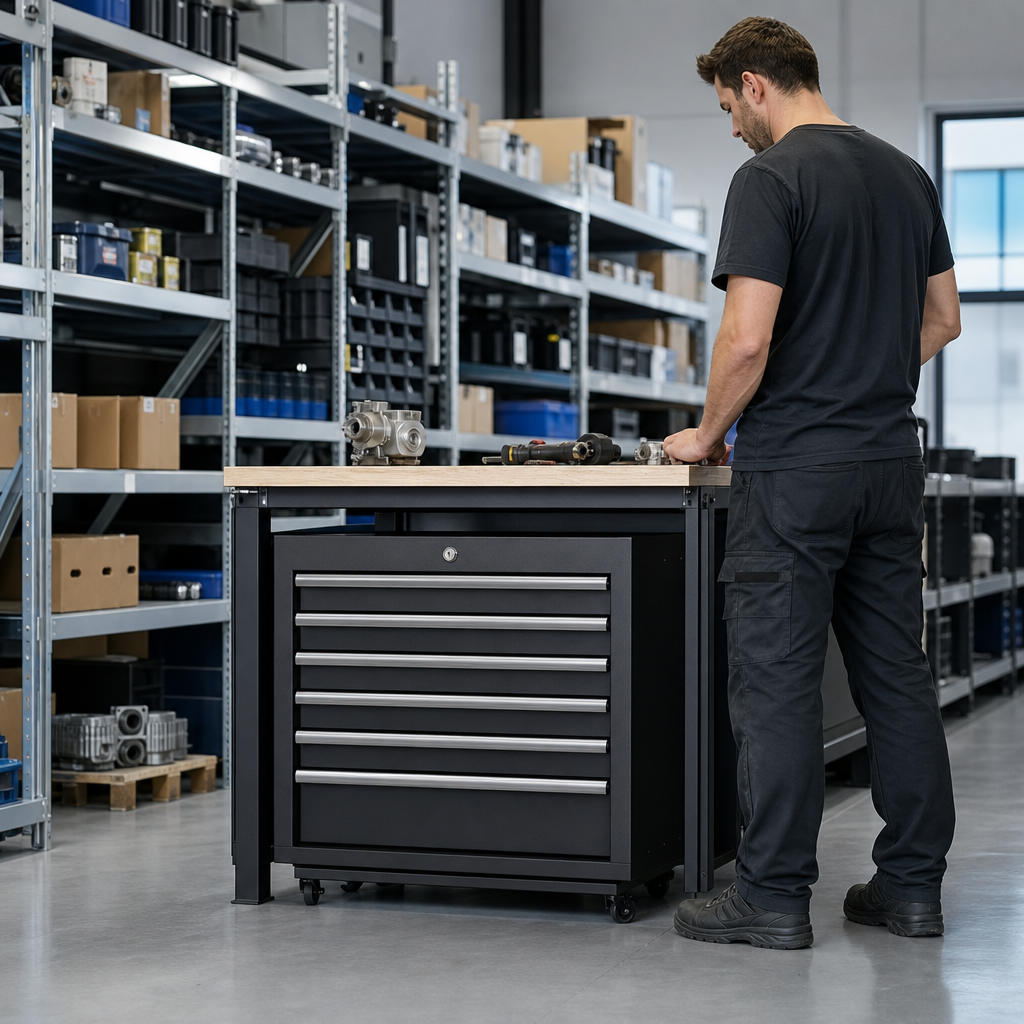 Mobile Multi Drawer Tool Storage Cabinet 790x800x650mm