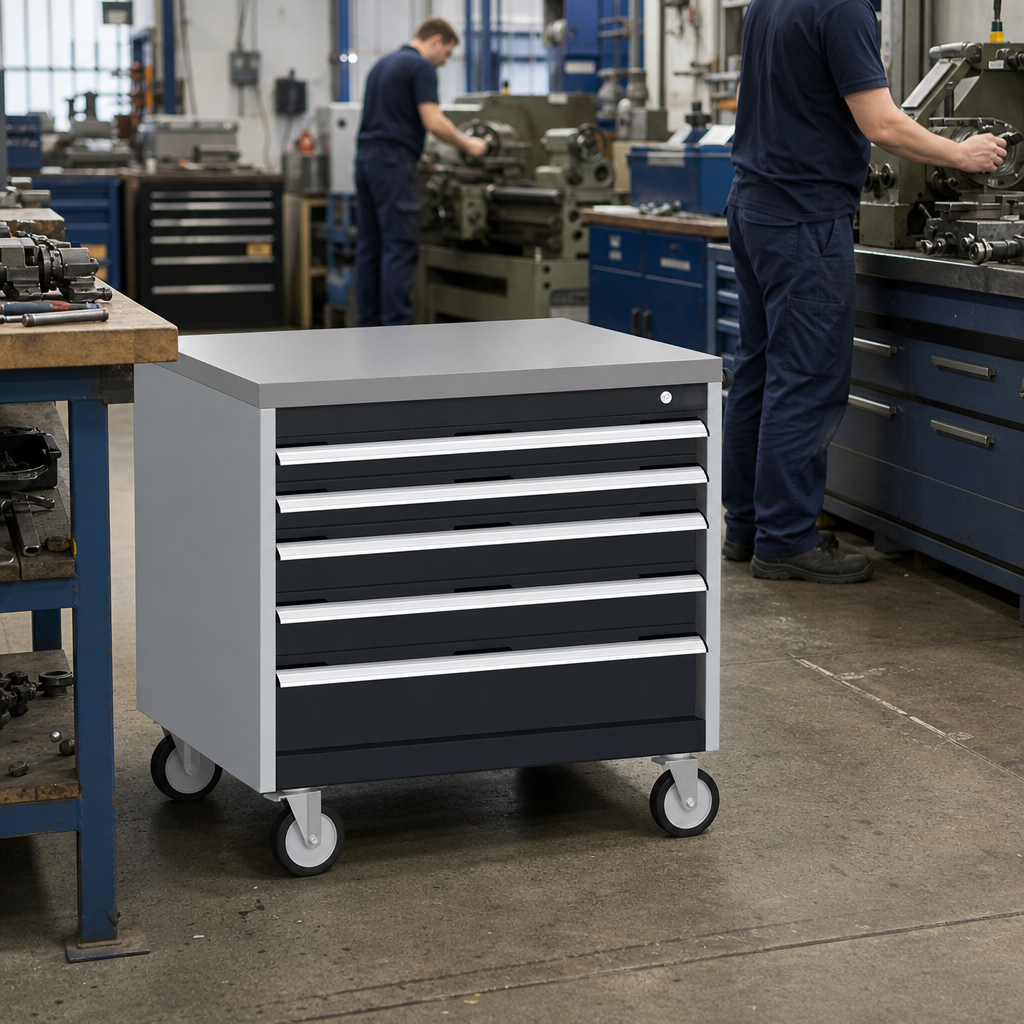 Mobile Multi Drawer Tool Storage Cabinet 790x800x650mm
