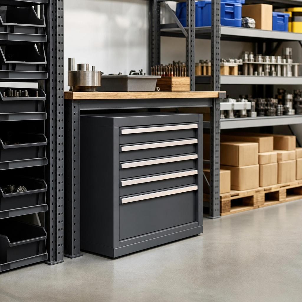 Mobile Multi Drawer Tool Storage Cabinet 890x650x650mm