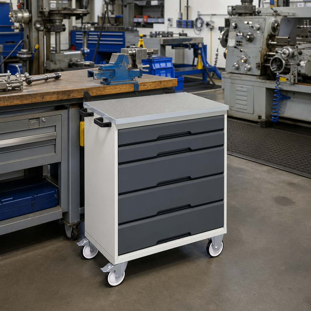 Mobile Multi Drawer Tool Storage Cabinet 980x800x600mm