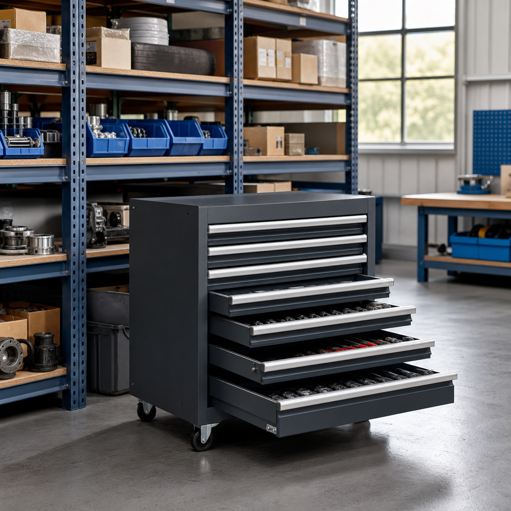 Mobile Multi Drawer Tool Storage Cabinet 980x800x600mm