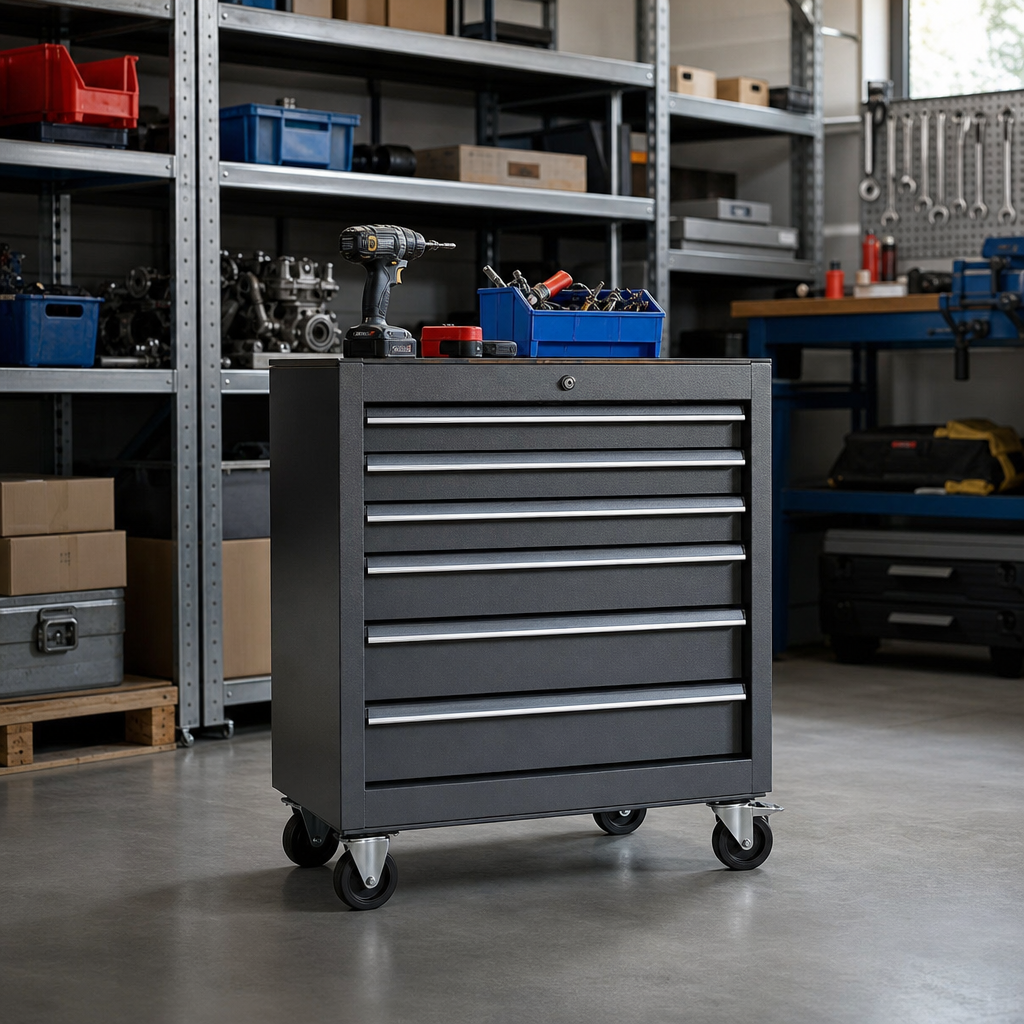 Mobile Multi Drawer Tool Storage Cabinet 990x650x650mm