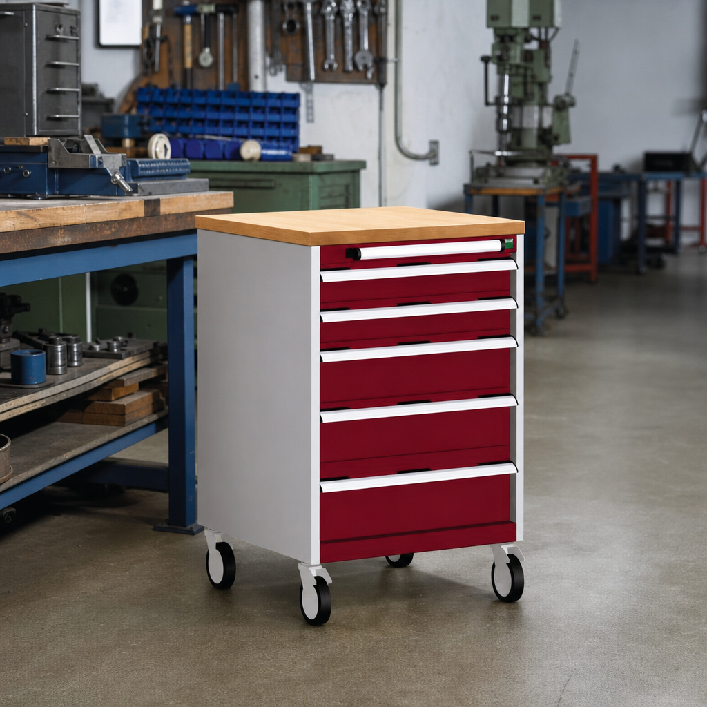 Mobile Multi Drawer Tool Storage Cabinet 990x650x650mm