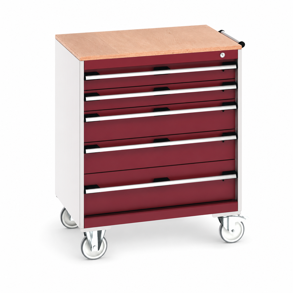 Mobile Multi Drawer Tool Storage Cabinet with Worktop 990mm