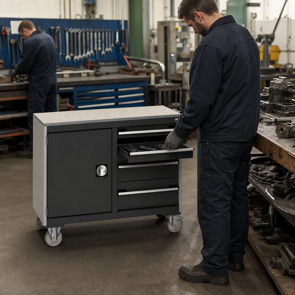 Mobile Multi-Drawer Tool Storage Cupboard 890 x 1050mm
