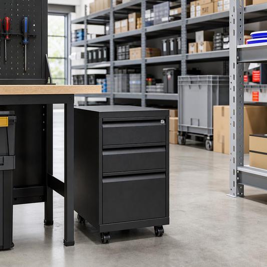 Mobile Pedestal Filing Cabinet With 2 or 3 Drawers