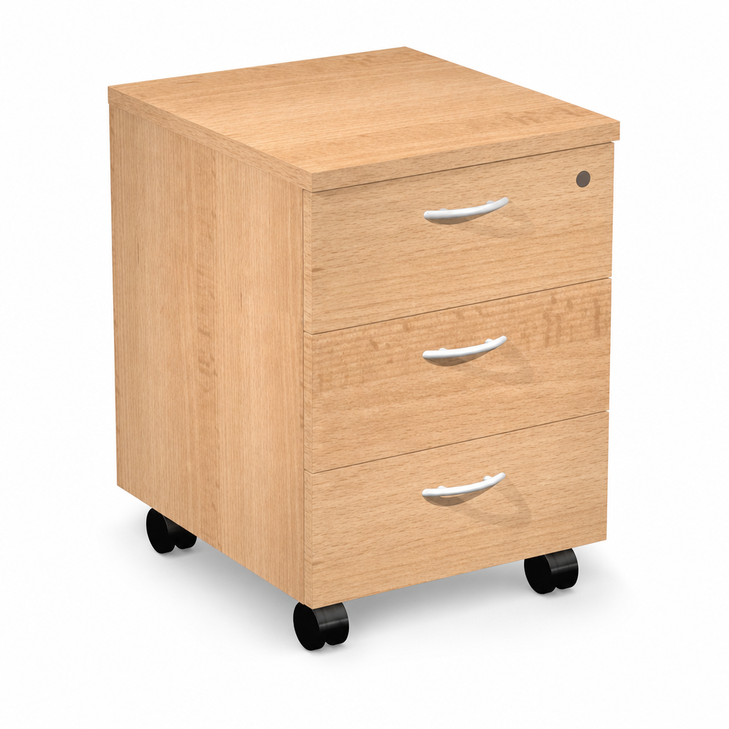 Mobile Pedestal Filing Cabinet With 2 or 3 Drawers