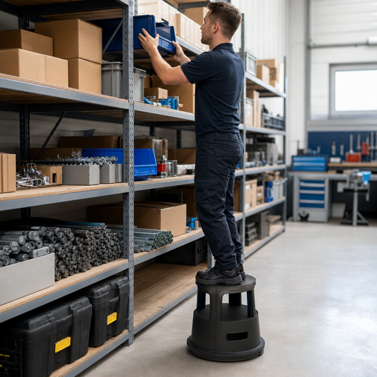 Mobile Plastic Kick Step Stool 150kg Capacity