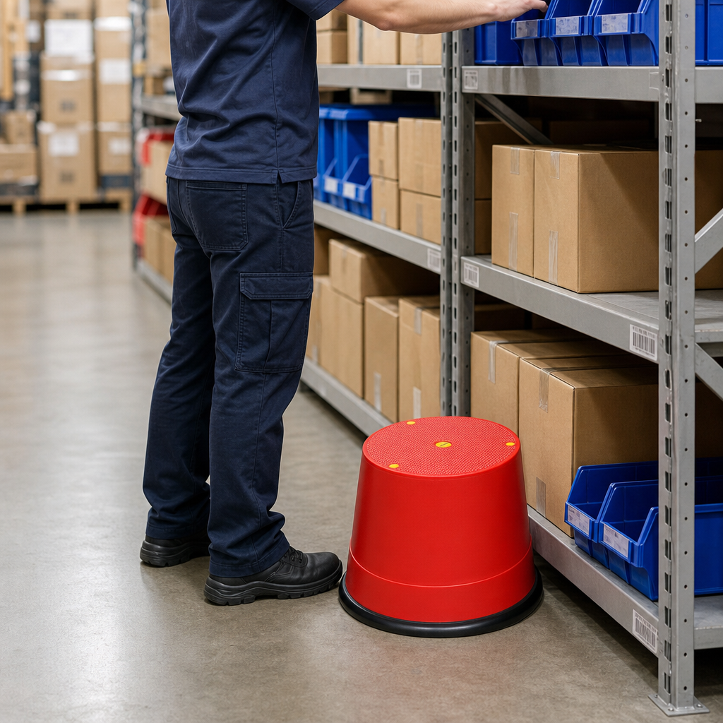 Mobile Plastic Kick Step Stool 150kg Capacity