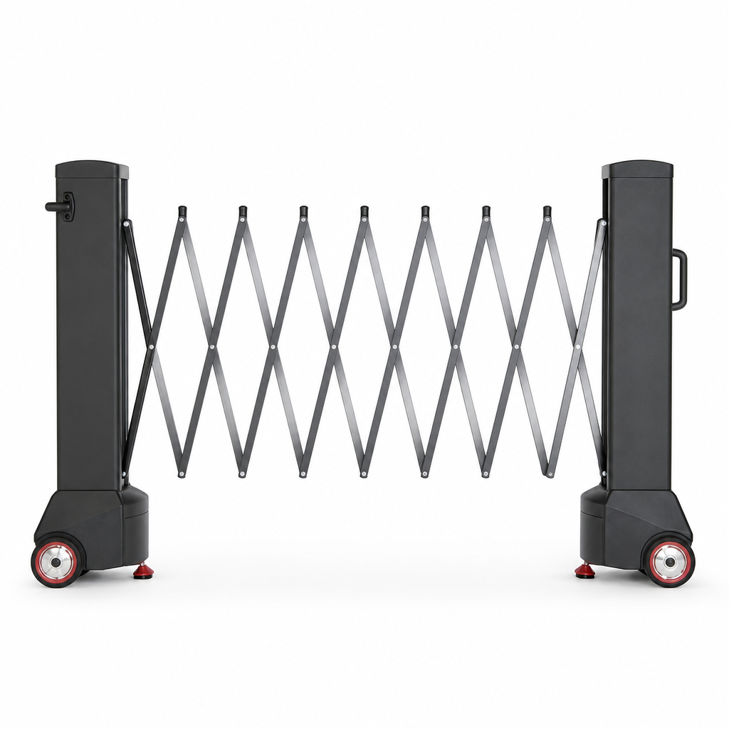 Mobile Retracting Metal Crowd Control Barrier