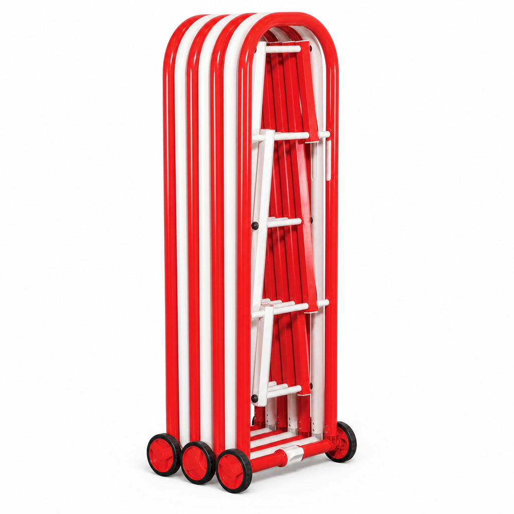 Mobile Retracting Metal Crowd Control Barrier