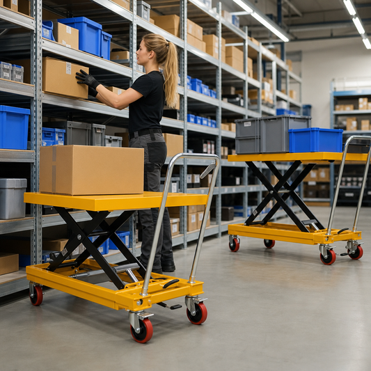 Mobile Single Scissor Lift Tables 150kg and 300kg
