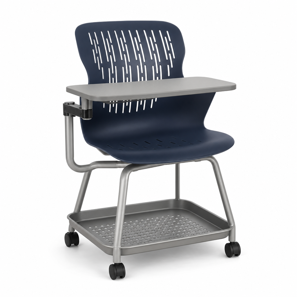 Mobile Stackable School Chair with Writing Tablet