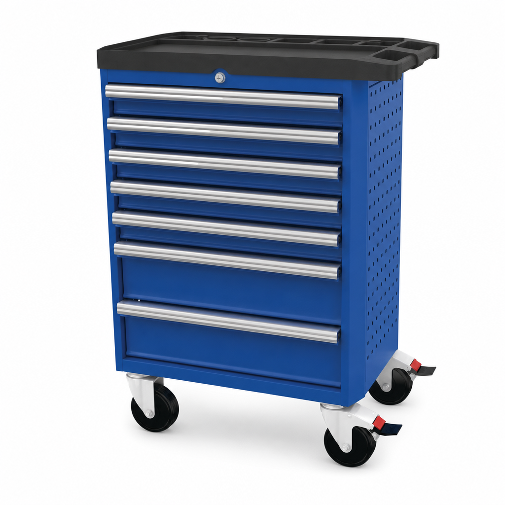 Mobile Steel Tool Trolley With 6 or 7 Drawers