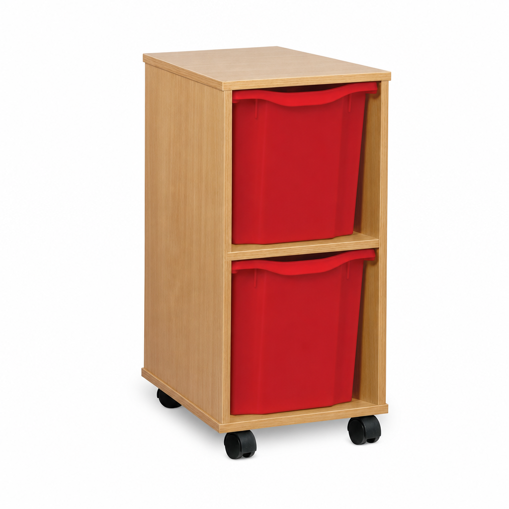 Mobile Storage Unit with 2 Quad Tray Columns