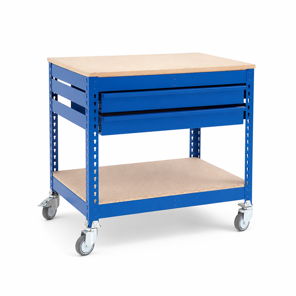Mobile Tool Station with Double Drawers