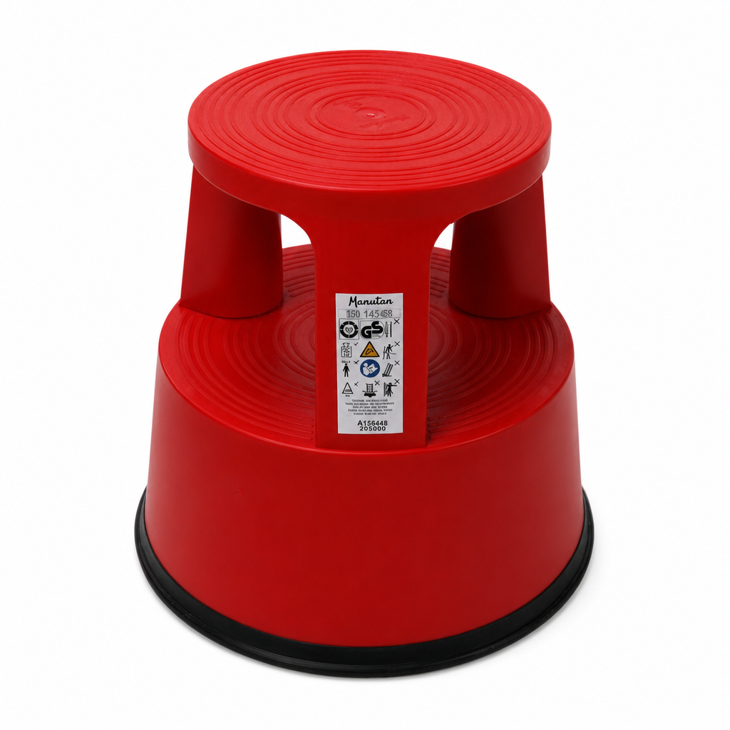 Mobile Two-Step Plastic Kick Stool 150kg Capacity