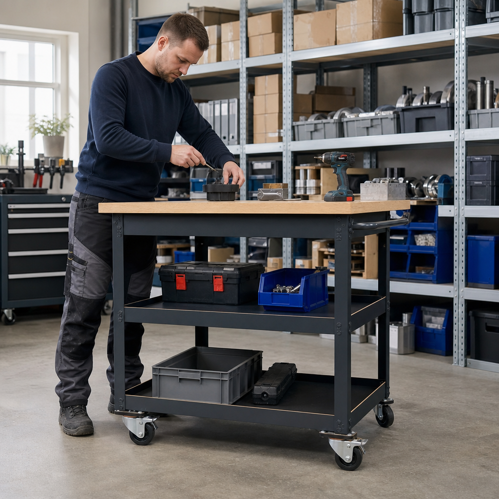 Mobile Workbench 930x1000x600mm with Choice of Worktop