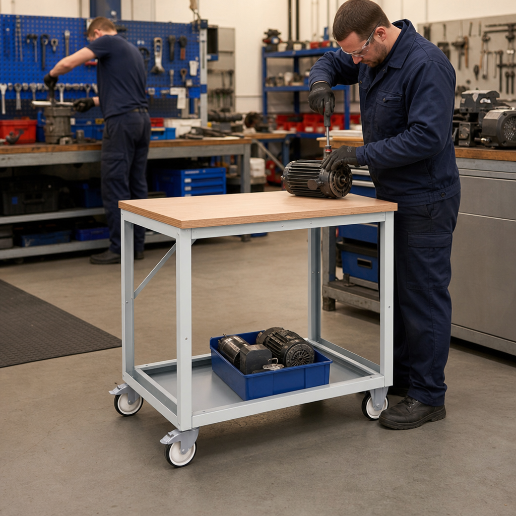 Mobile Workbench 930x1000x800mm with Choice of Worktop