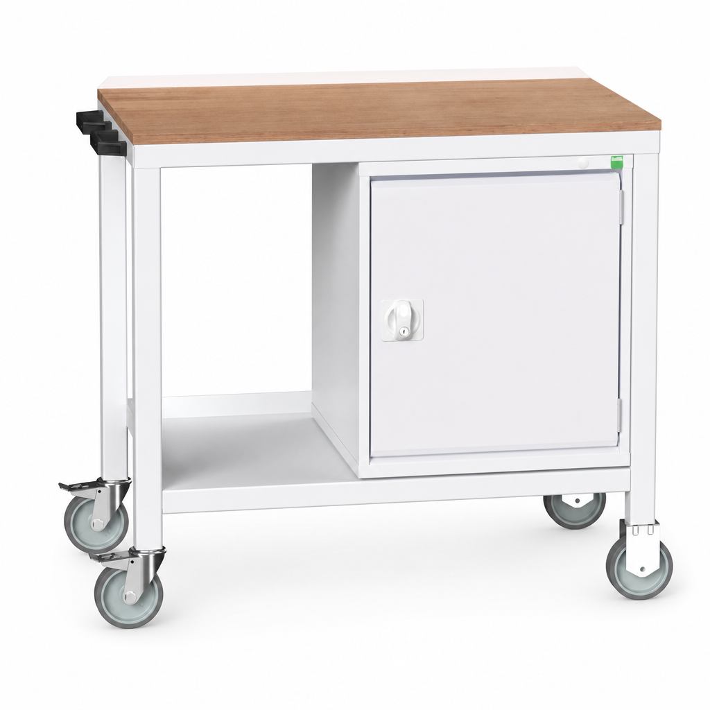 Mobile Workbench Trolley with Shelf and Beech Top 930x1000x600mm