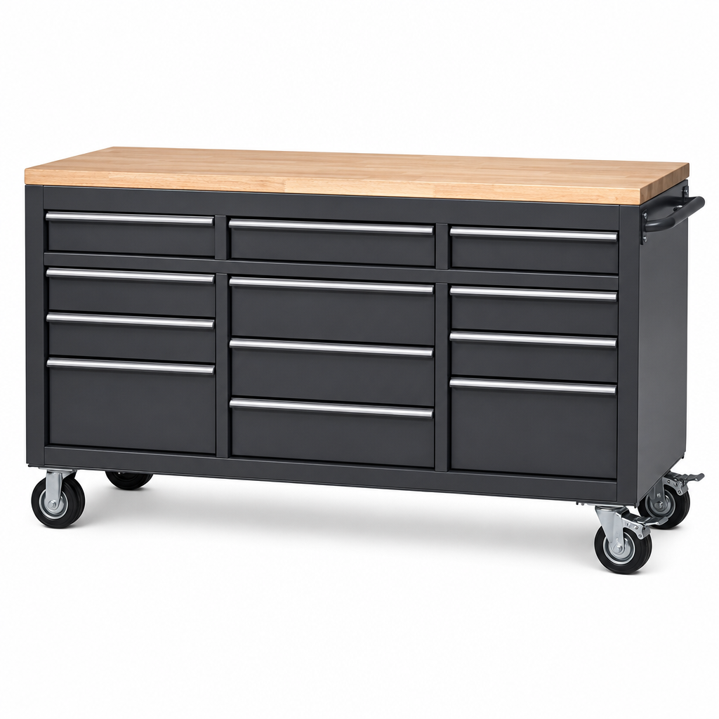 Mobile Workbench with 10 Drawers and Choice of Top