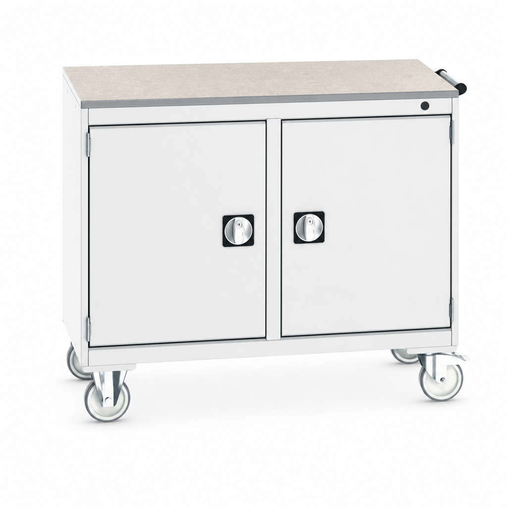 Mobile Workbench with Lino Worktop 885x1050x525mm